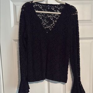 American Eagle Outfitters Black Lace Blouse